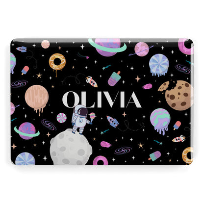 Sweet Treats in Space with Name Apple MacBook Case