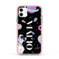 Sweet Treats in Space with Name Apple iPhone 11 in White with Pink Impact Case