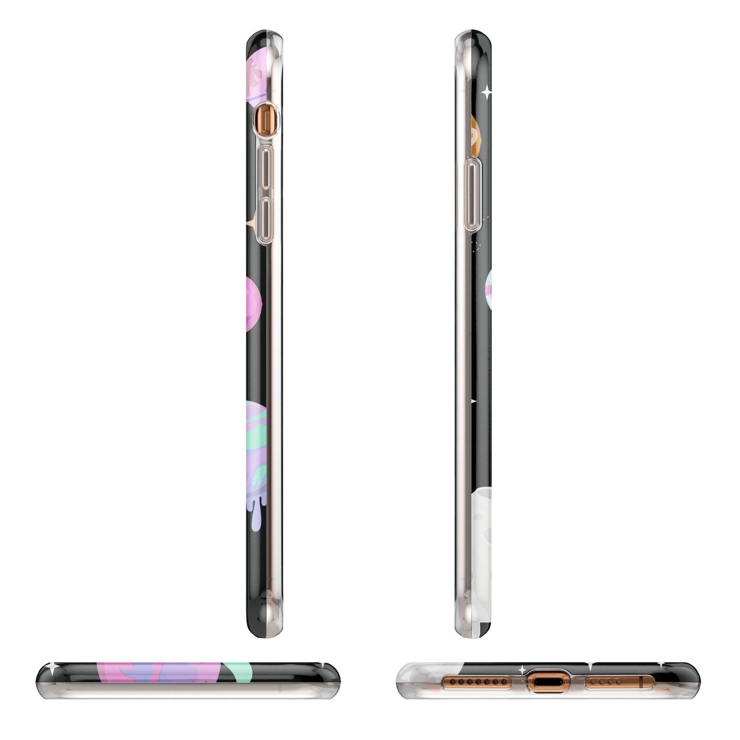 Sweet Treats in Space with Name Apple iPhone XS Max 3D Wrap Tough Case Alternative Image Angles
