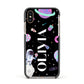 Sweet Treats in Space with Name Apple iPhone Xs Impact Case Black Edge on Gold Phone