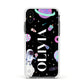 Sweet Treats in Space with Name Apple iPhone Xs Impact Case White Edge on Black Phone