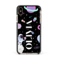 Sweet Treats in Space with Name Apple iPhone Xs Max Impact Case Black Edge on Gold Phone