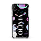 Sweet Treats in Space with Name Apple iPhone Xs Max Impact Case Black Edge on Silver Phone