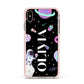 Sweet Treats in Space with Name Apple iPhone Xs Max Impact Case Pink Edge on Gold Phone