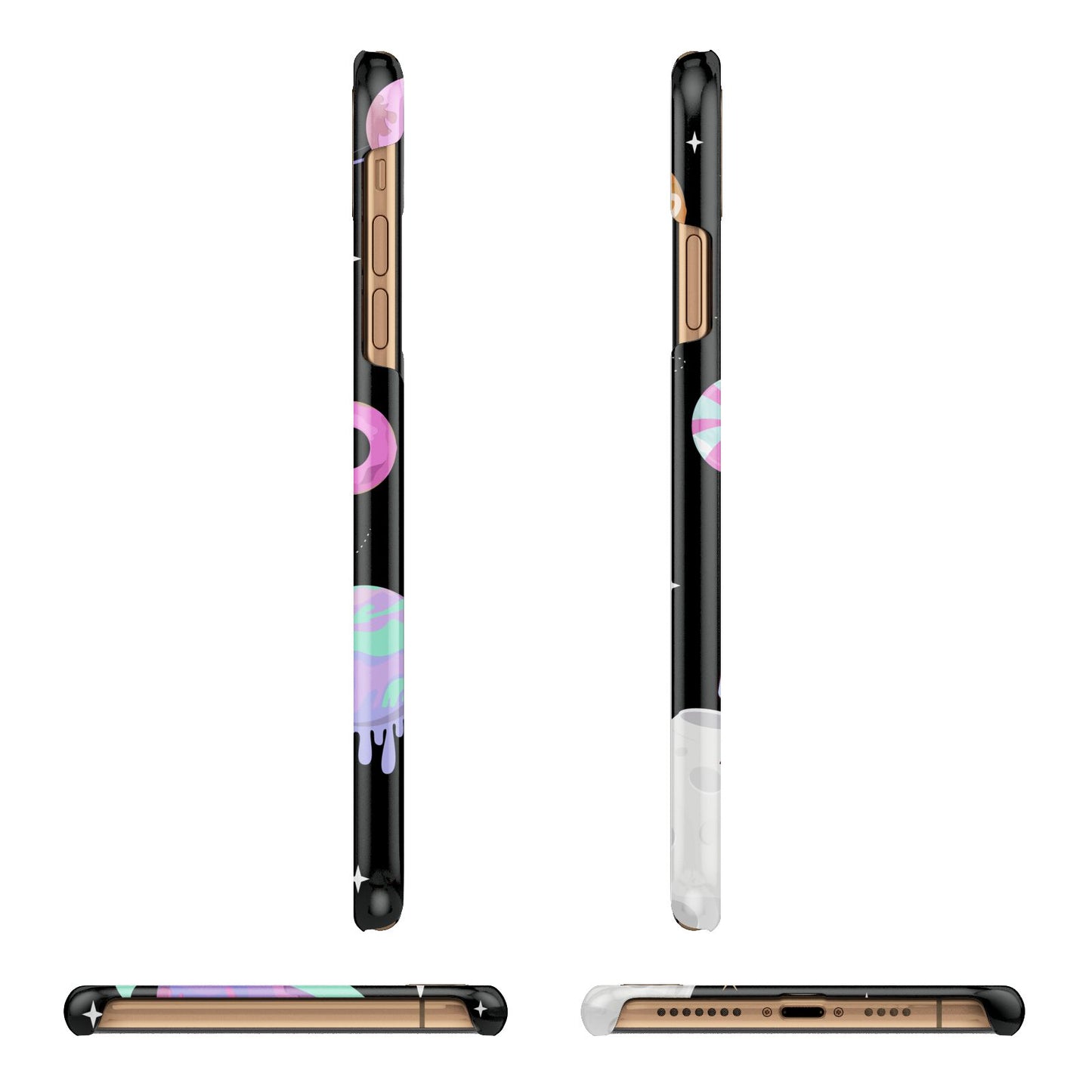 Sweet Treats in Space with Name iPhone 11 Pro Max 3D Snap Case Angle Images