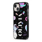 Sweet Treats in Space with Name iPhone 13 Black Impact Case Side Angle on Silver phone