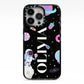 Sweet Treats in Space with Name iPhone 13 Pro Black Impact Case on Silver phone