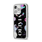 Sweet Treats in Space with Name iPhone 14 Pro Max Glitter Tough Case Silver Angled Image