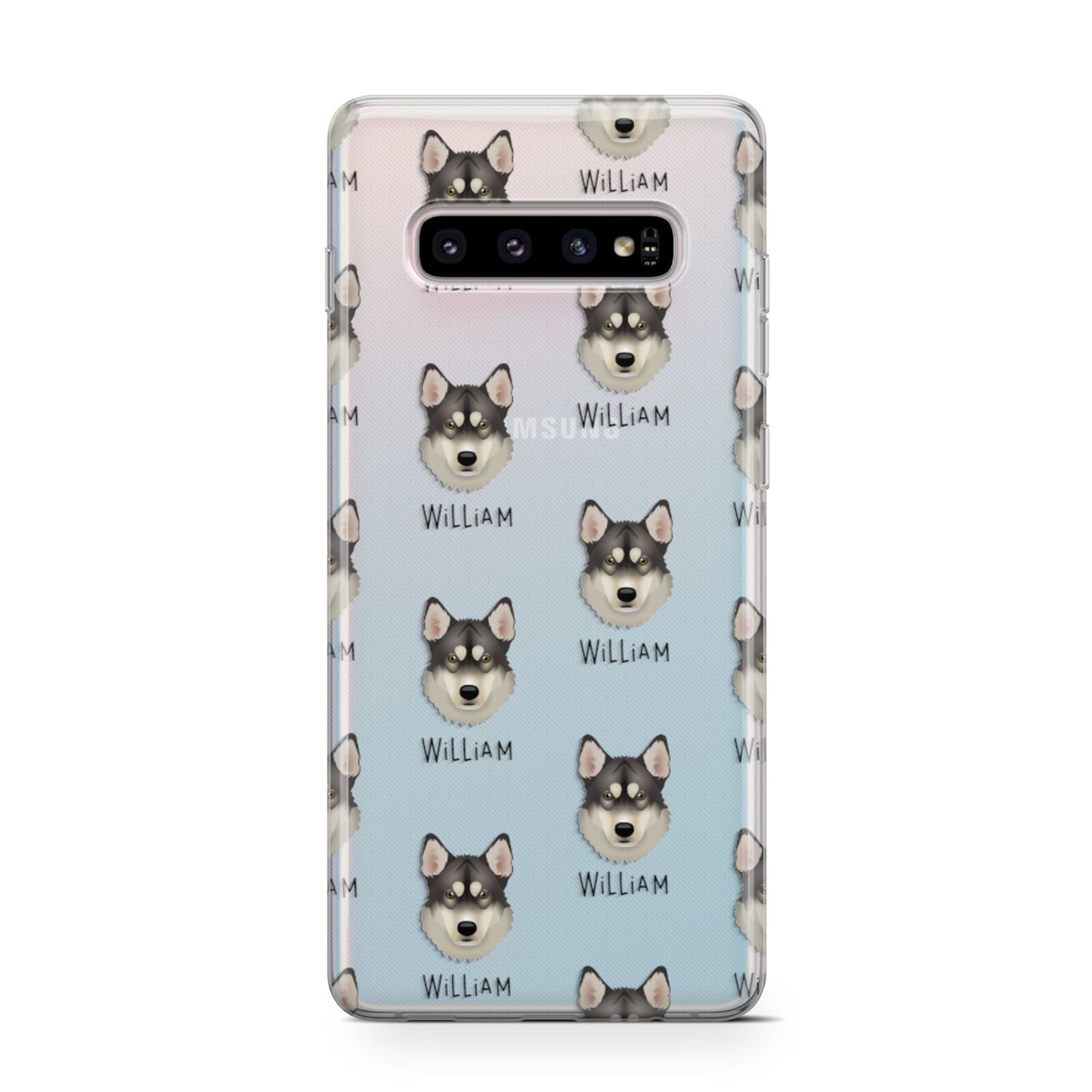 Tamaskan Icon with Name Samsung Galaxy S10 Case