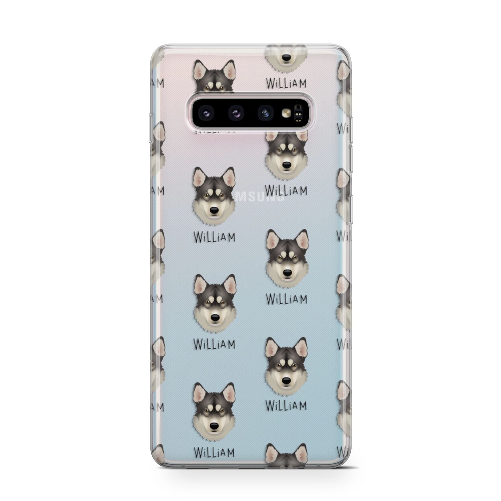 Tamaskan Icon with Name Samsung Galaxy S10 Case