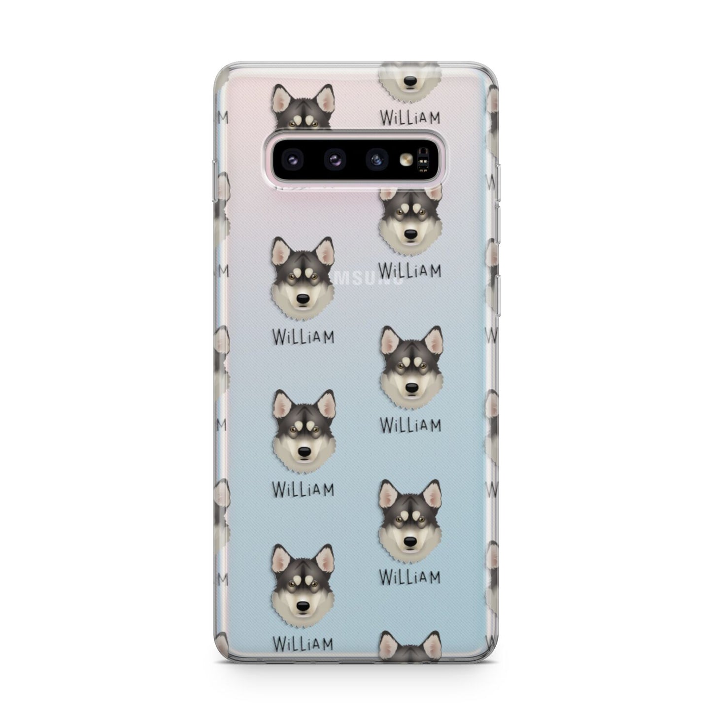 Tamaskan Icon with Name Samsung Galaxy S10 Plus Case
