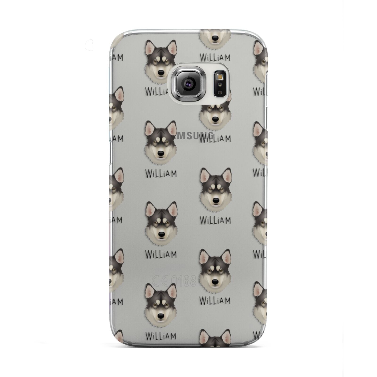 Tamaskan Icon with Name Samsung Galaxy S6 Edge Case