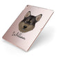 Tamaskan Personalised Apple iPad Case on Rose Gold iPad Side View