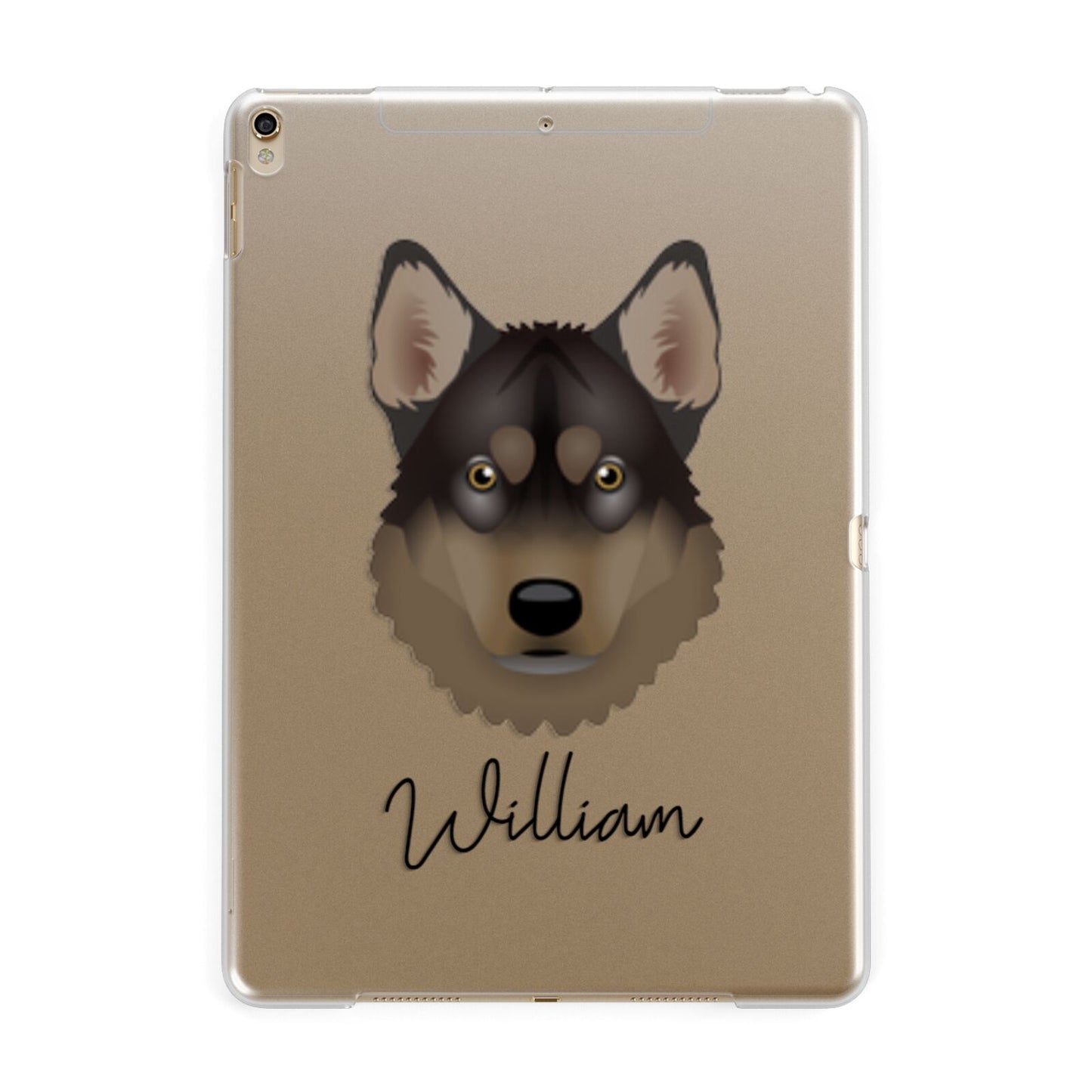 Tamaskan Personalised Apple iPad Gold Case