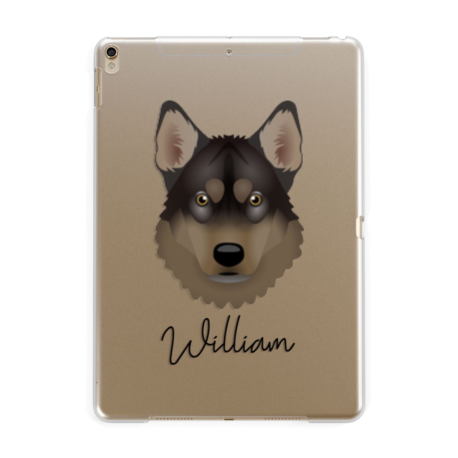 Tamaskan Personalised Apple iPad Gold Case