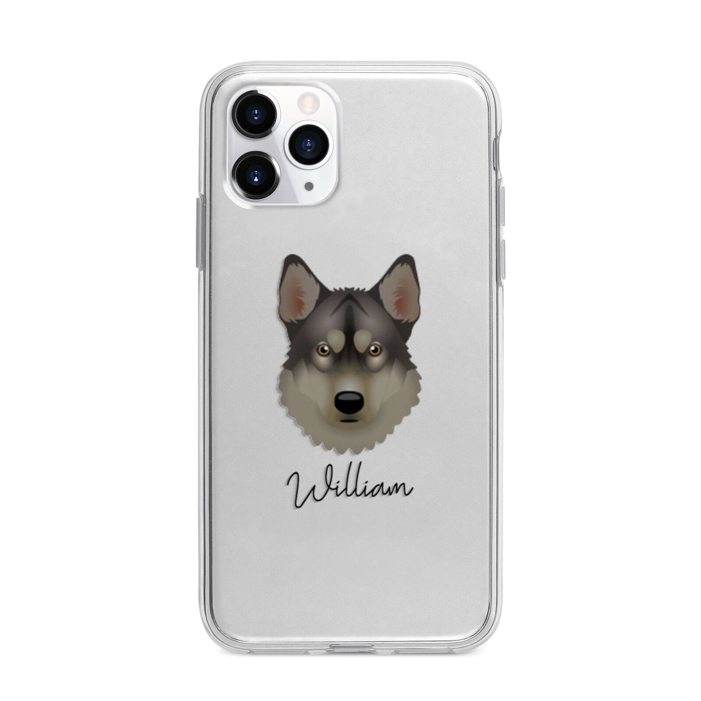 Tamaskan Personalised Apple iPhone 11 Pro Max in Silver with Bumper Case