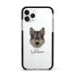 Tamaskan Personalised Apple iPhone 11 Pro in Silver with Black Impact Case
