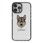 Tamaskan Personalised iPhone 13 Pro Max Black Impact Case on Silver phone