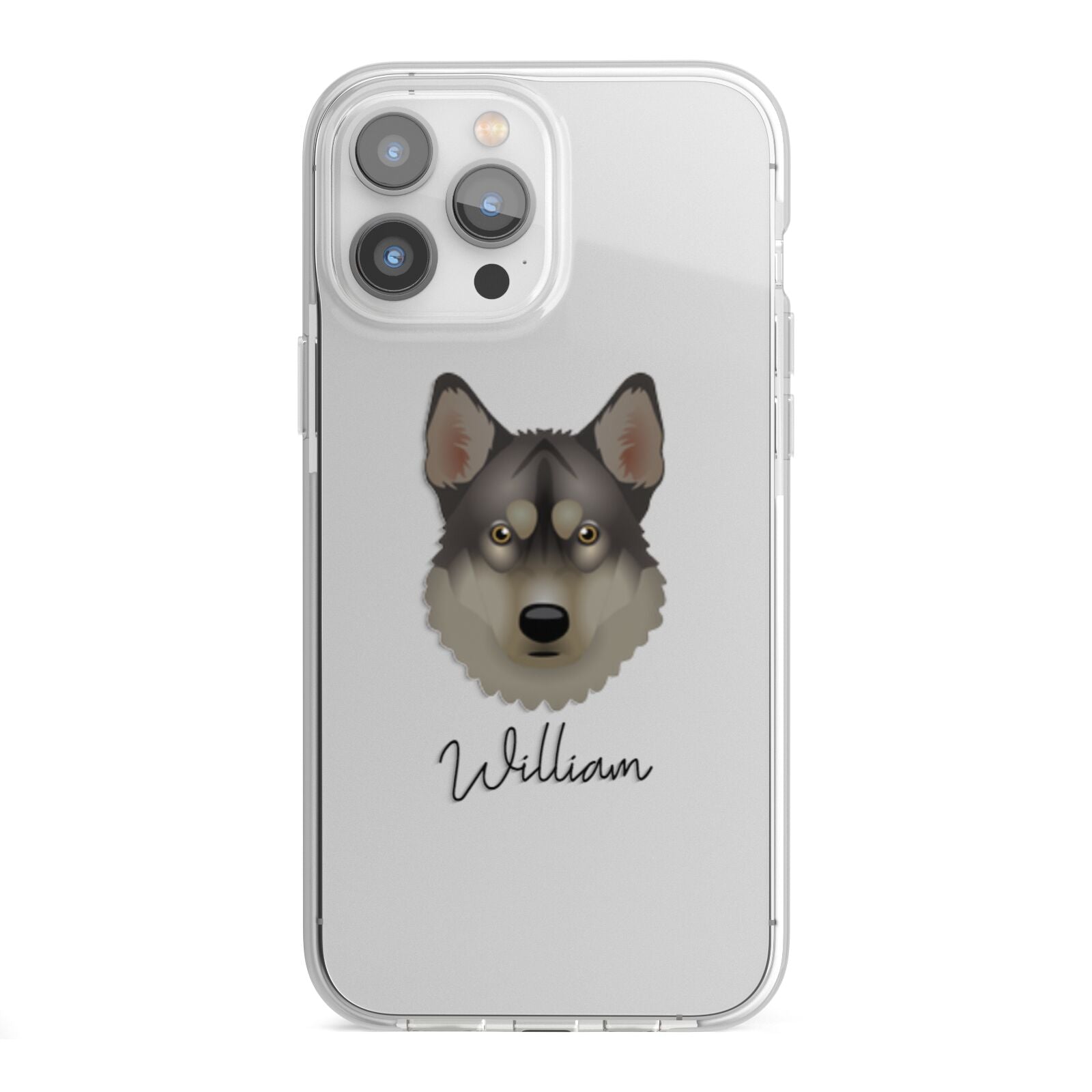 Tamaskan Personalised iPhone 13 Pro Max TPU Impact Case with White Edges