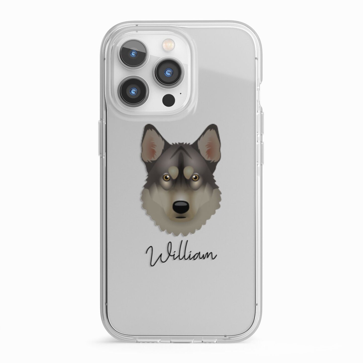 Tamaskan Personalised iPhone 13 Pro TPU Impact Case with White Edges