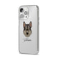 Tamaskan Personalised iPhone 14 Pro Max Clear Tough Case Silver Angled Image