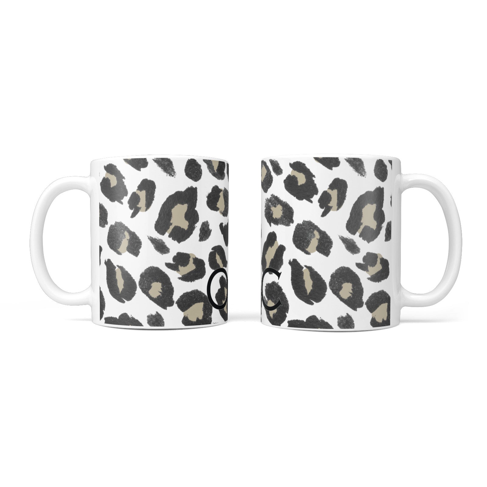Tan Leopard Print Pattern 10oz Mug Alternative Image 3