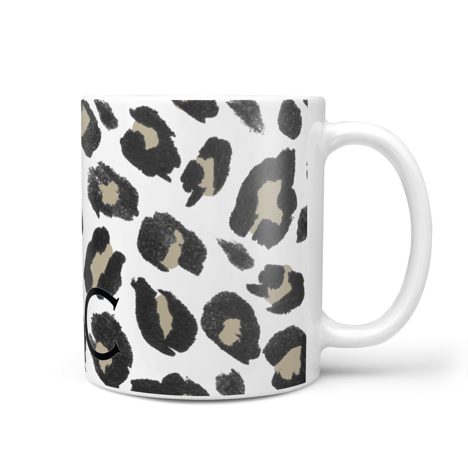 Tan Leopard Print Pattern 10oz Mug