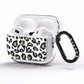 Tan Leopard Print Pattern AirPods Pro Clear Case Side Image