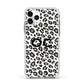 Tan Leopard Print Pattern Apple iPhone 11 Pro in Silver with White Impact Case