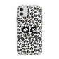 Tan Leopard Print Pattern Apple iPhone 11 in White with Bumper Case