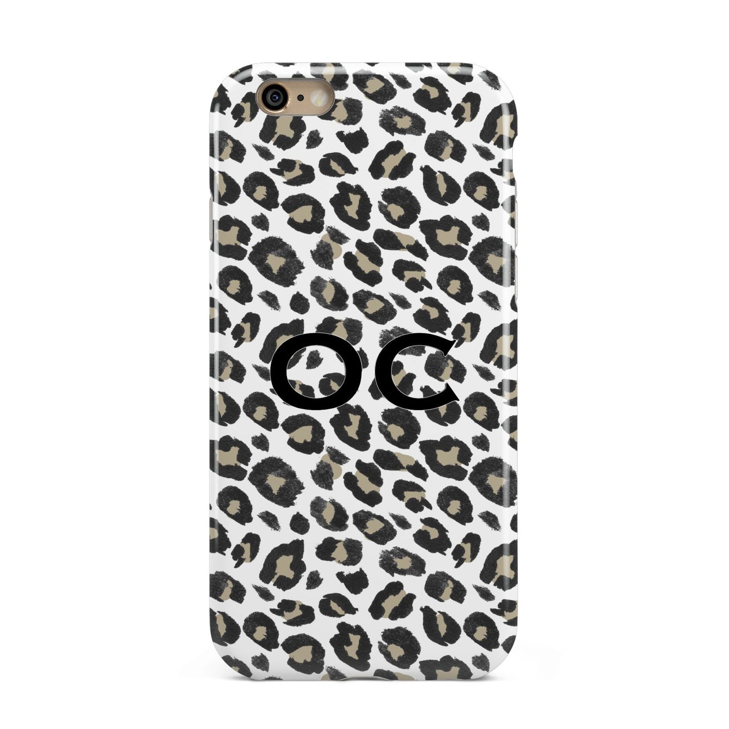 Tan Leopard Print Pattern Apple iPhone 6 3D Tough Case
