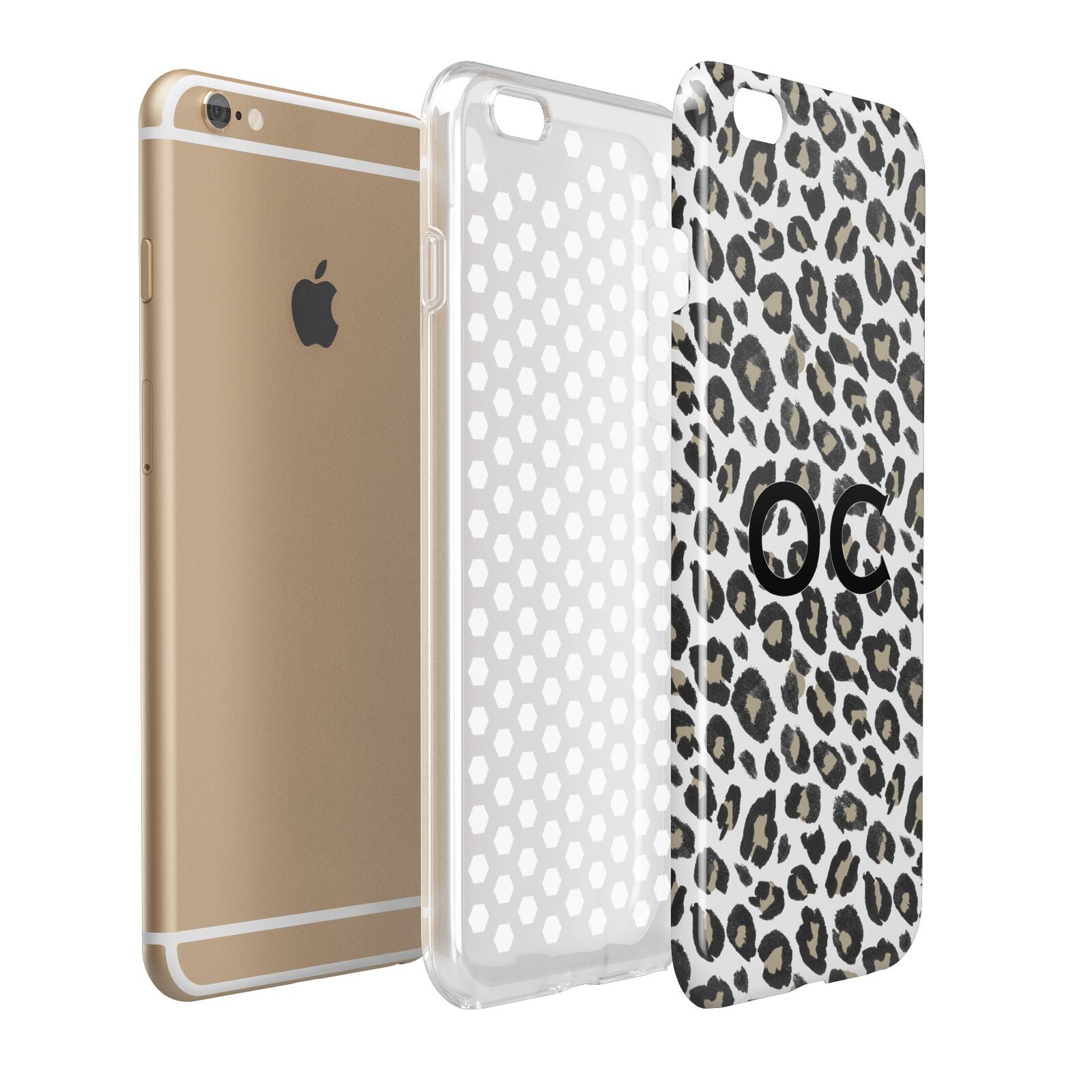 Tan Leopard Print Pattern Apple iPhone 6 Plus 3D Tough Case Expand Detail Image