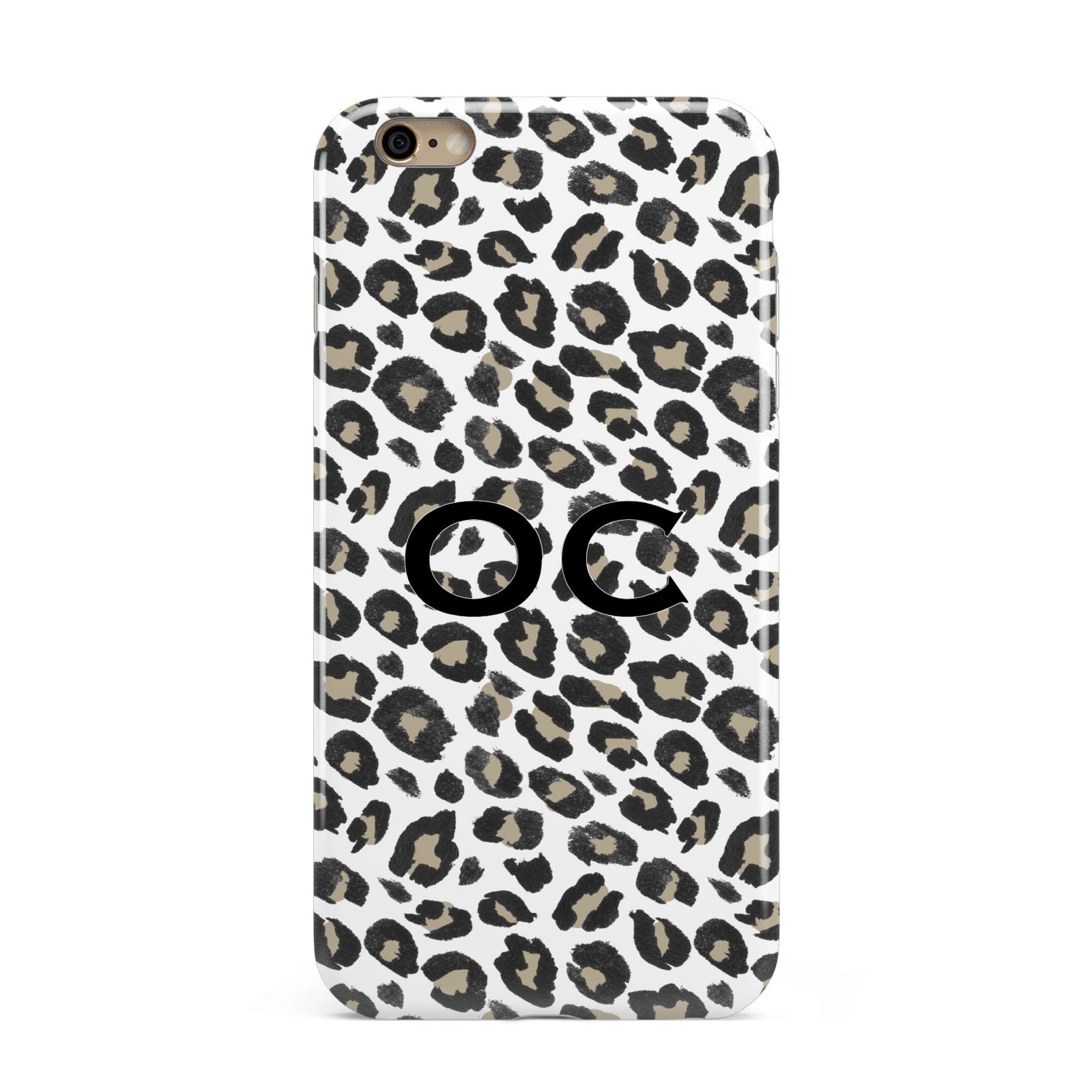 Tan Leopard Print Pattern Apple iPhone 6 Plus 3D Tough Case