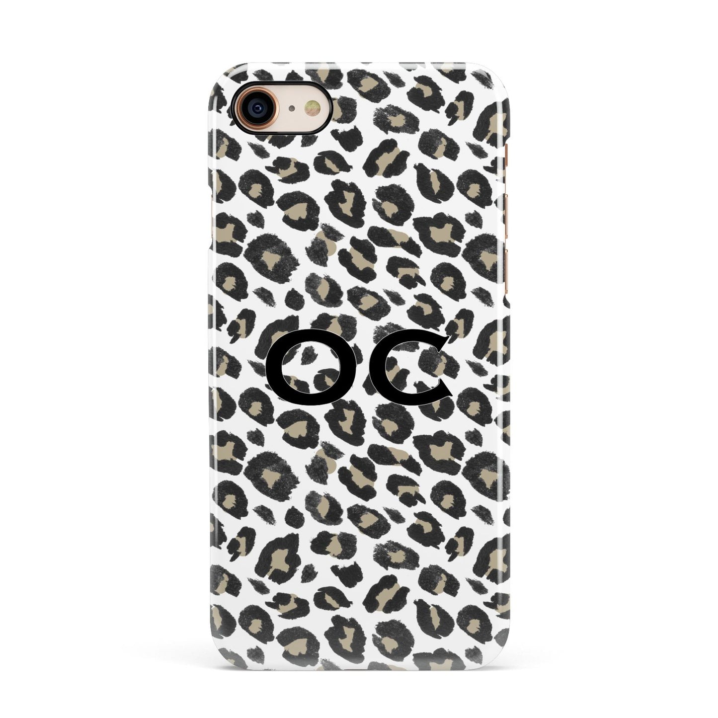 Tan Leopard Print Pattern Apple iPhone 7 8 3D Snap Case