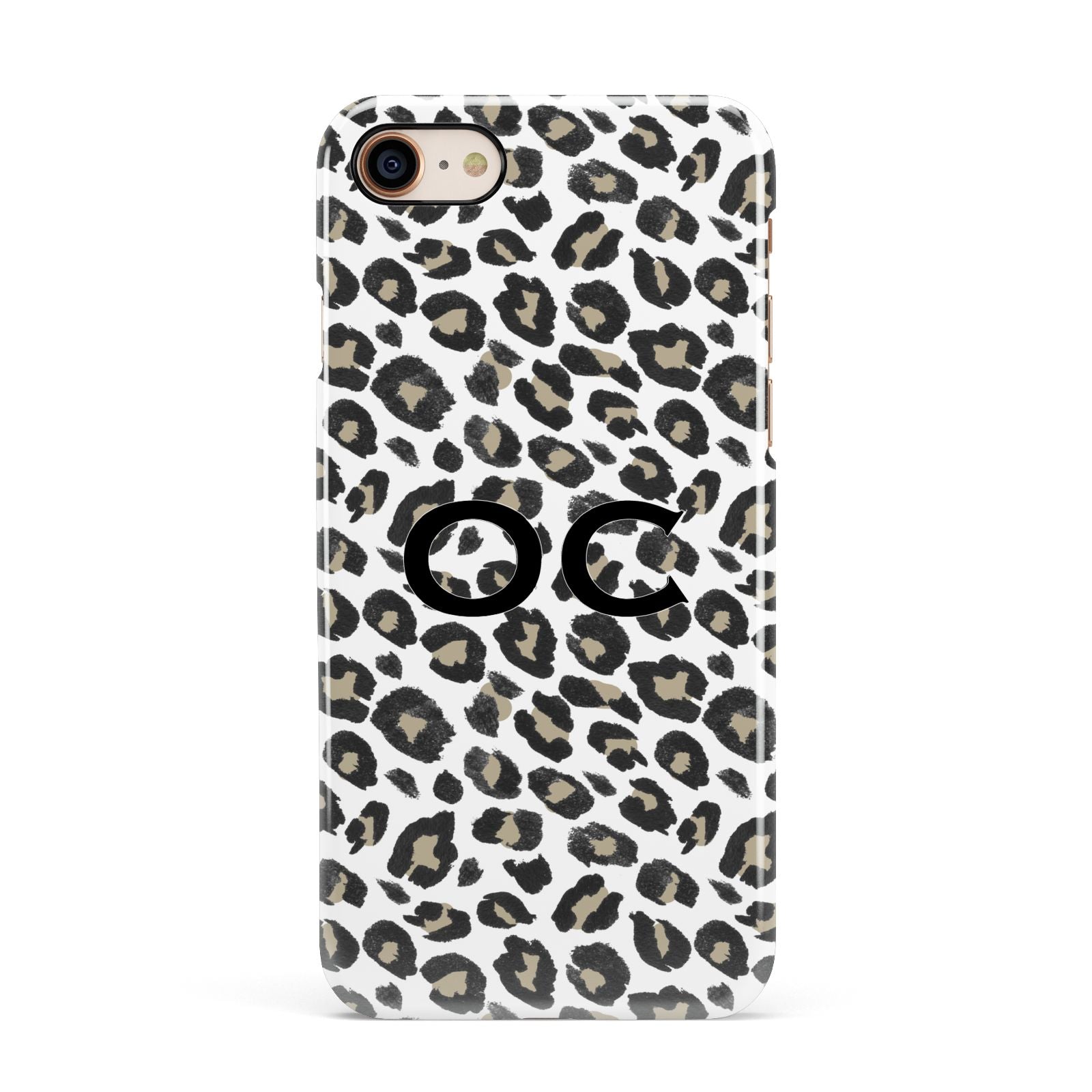 Tan Leopard Print Pattern Apple iPhone 7 8 3D Snap Case