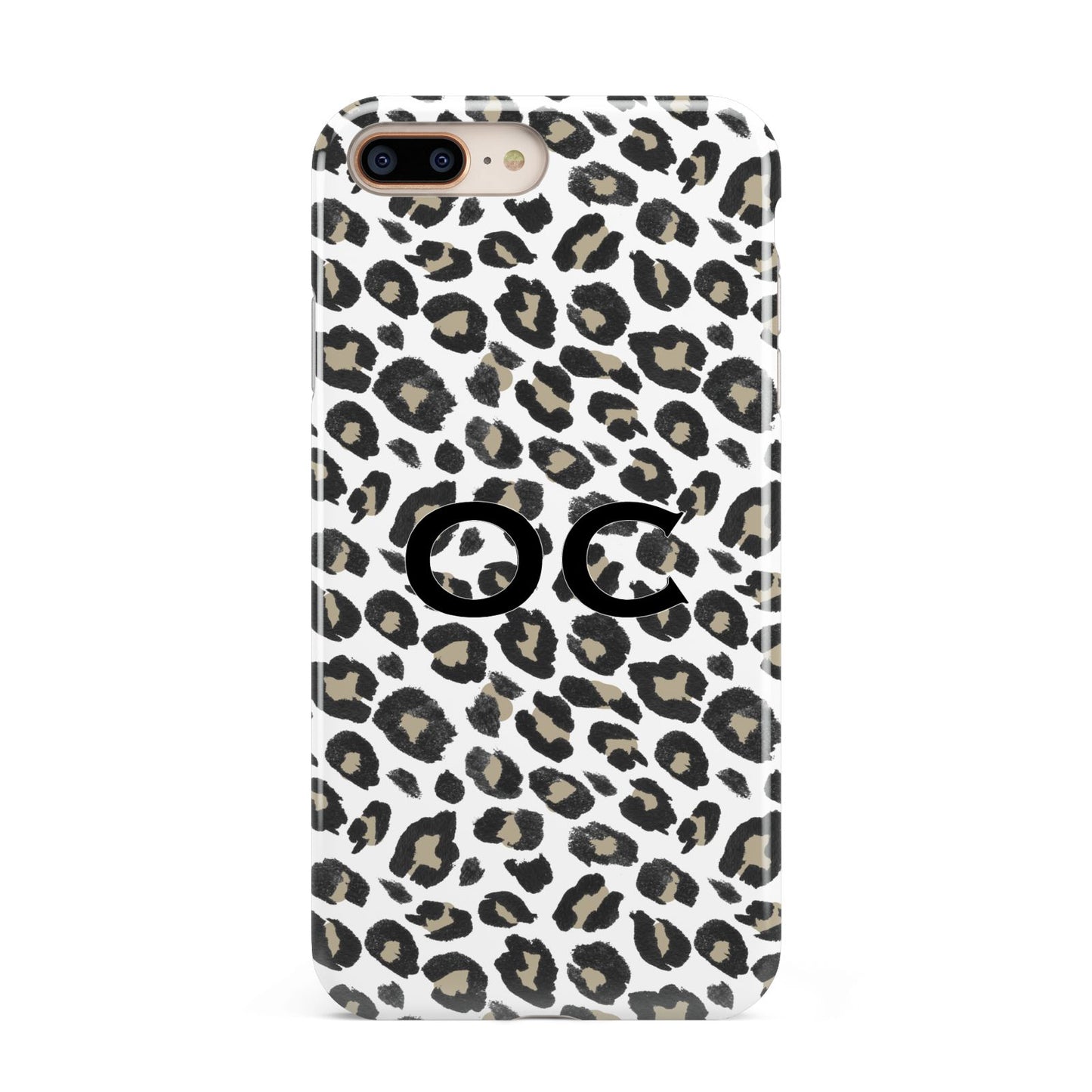 Tan Leopard Print Pattern Apple iPhone 7 8 Plus 3D Tough Case