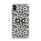 Tan Leopard Print Pattern Apple iPhone Xs Max Impact Case Pink Edge on Silver Phone