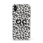 Tan Leopard Print Pattern Apple iPhone Xs Max Impact Case White Edge on Silver Phone