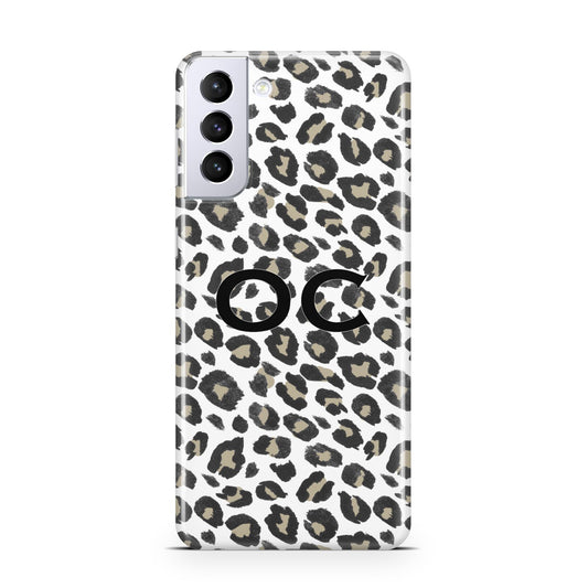 Tan Leopard Print Pattern Samsung S21 Plus Phone Case