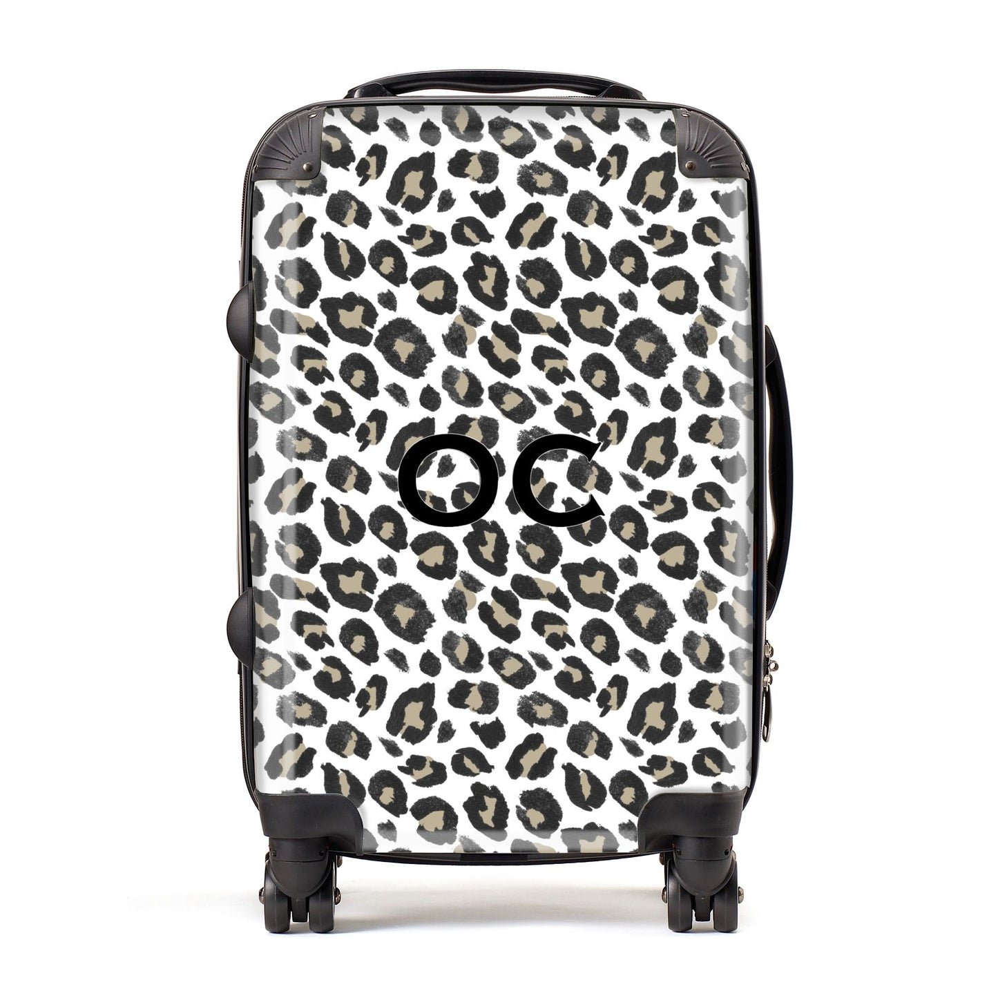 Tan Leopard Print Pattern Suitcase