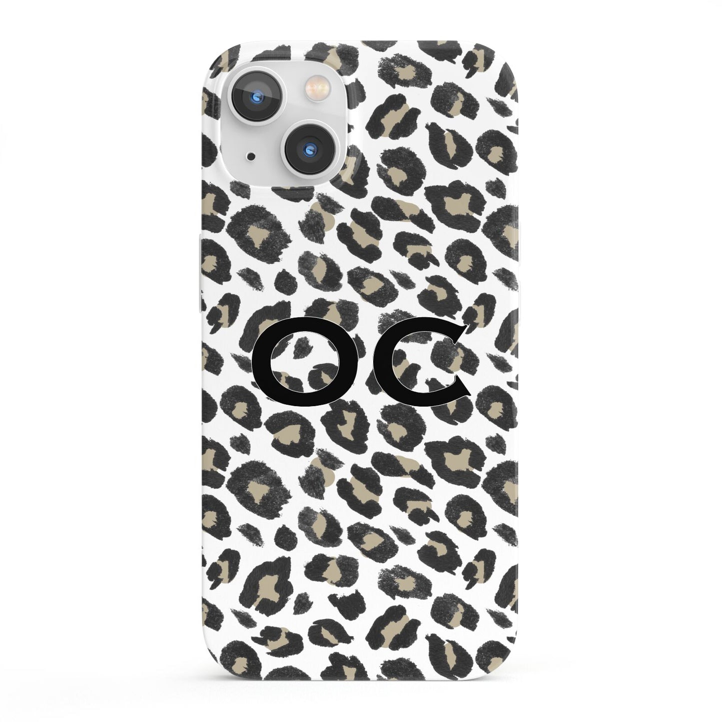 Tan Leopard Print Pattern iPhone 13 Full Wrap 3D Snap Case