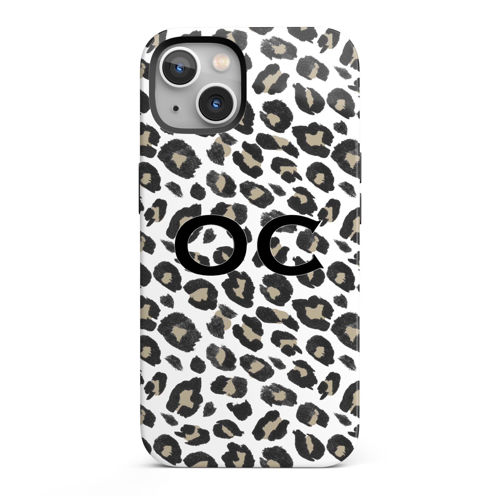 Tan Leopard Print Pattern iPhone 13 Full Wrap 3D Tough Case