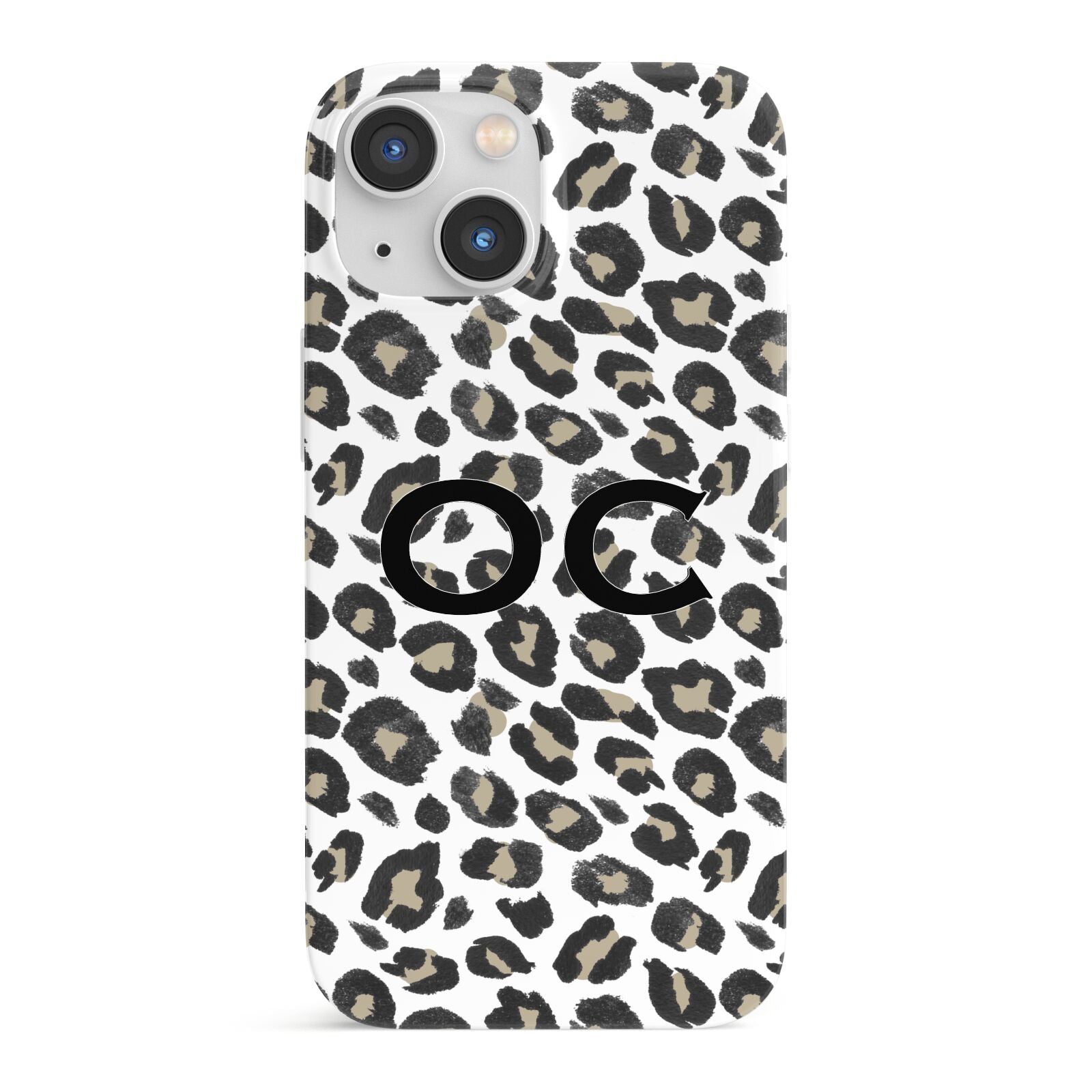 Tan Leopard Print Pattern iPhone 13 Mini Full Wrap 3D Snap Case