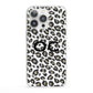 Tan Leopard Print Pattern iPhone 13 Pro Clear Bumper Case