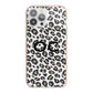 Tan Leopard Print Pattern iPhone 13 Pro Max TPU Impact Case with Pink Edges