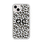Tan Leopard Print Pattern iPhone 14 Plus Glitter Tough Case Starlight