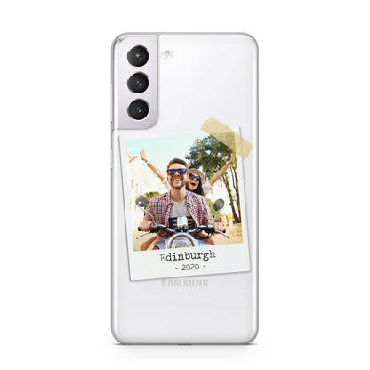 Taped Holiday Snap Photo Upload Samsung S21 Case