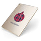 Tartan Christmas Bauble Personalised Apple iPad Case on Gold iPad Side View