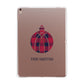 Tartan Christmas Bauble Personalised Apple iPad Rose Gold Case