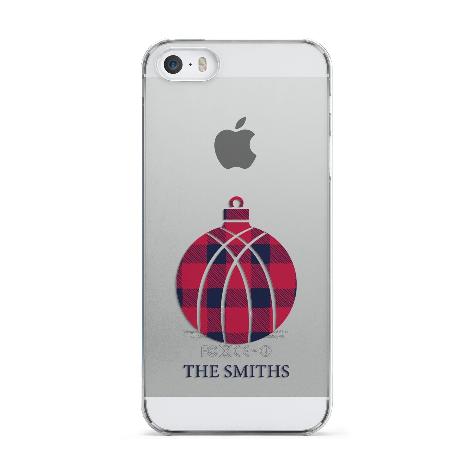 Tartan Christmas Bauble Personalised Apple iPhone 5 Case